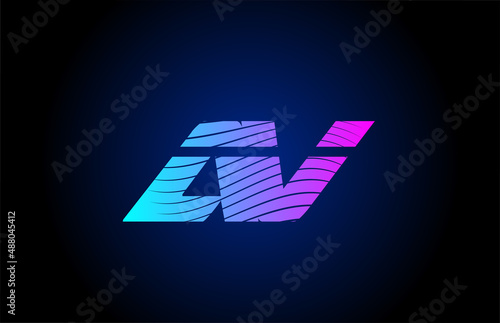 pink AV alphabet letter logo icon design. Creative letter combination for company or business