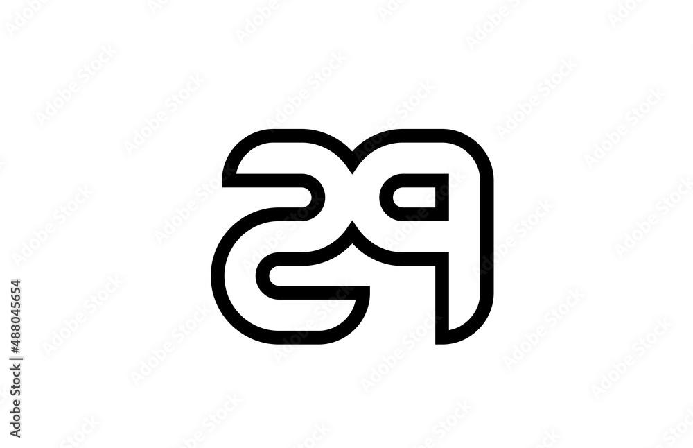 black and white line 29 number logo icon design. Creative template for business and company black and white line 29 number logo icon design. Creative template for business and company