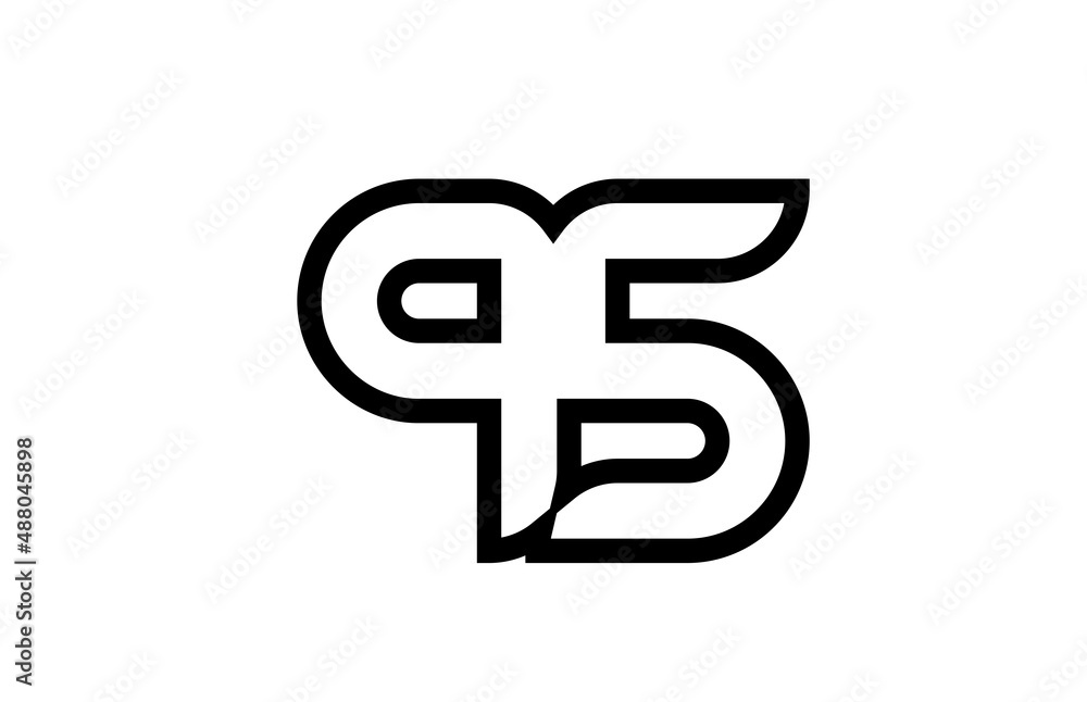 black and white line 95 number logo icon design. Creative template for business and company black and white line 95 number logo icon design. Creative template for business and company
