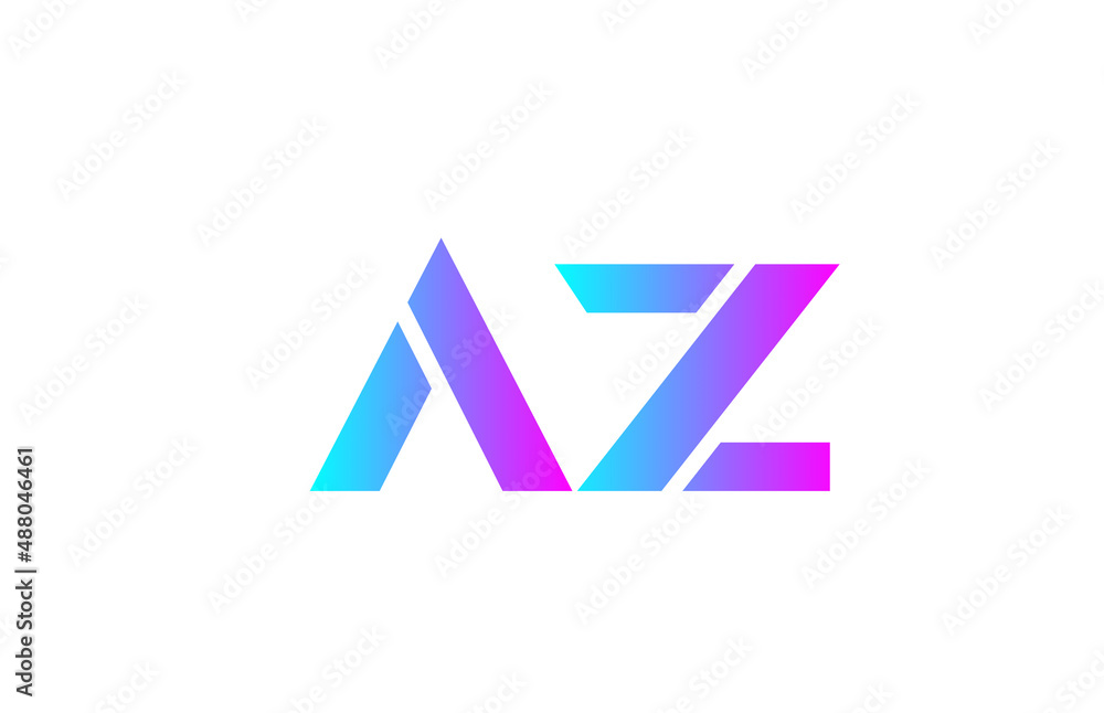AZ pink alphabet letter logo icon design. Creative letter combination for business or company AZ pink alphabet letter logo icon design. Creative letter combination for business or company