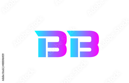 BB pink alphabet letter logo icon design. Creative letter combination for business or company