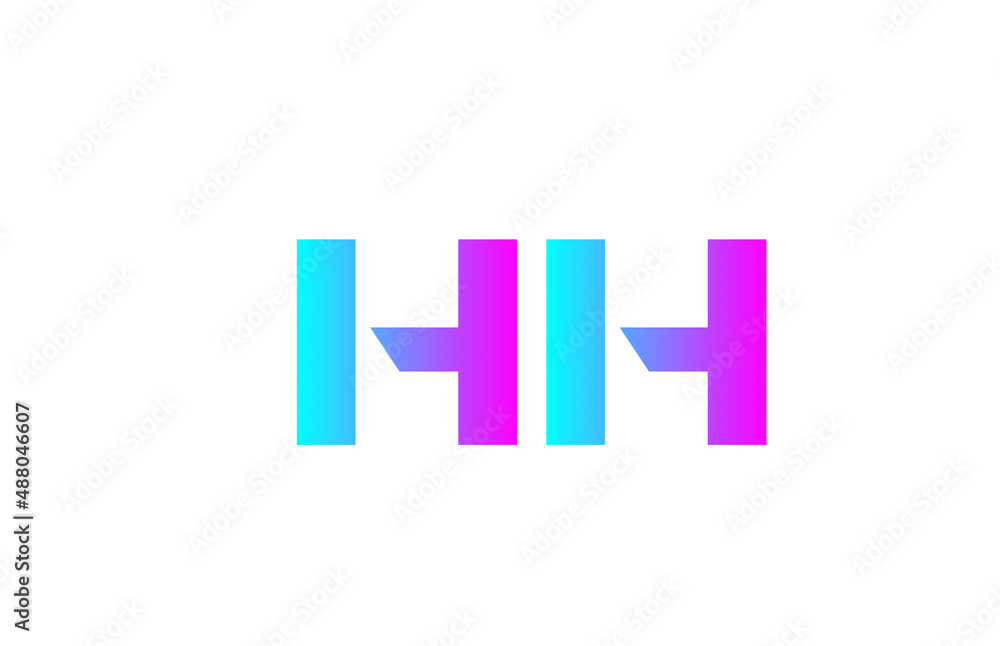 HH pink alphabet letter logo icon design. Creative letter combination for business or company HH pink alphabet letter logo icon design. Creative letter combination for business or company