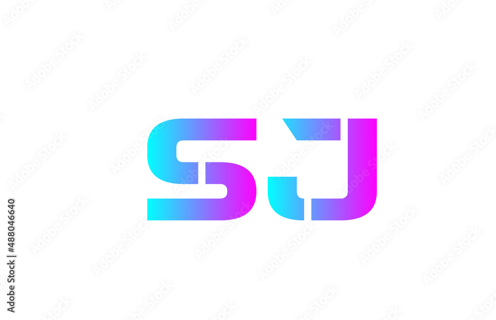 SJ pink alphabet letter logo icon design. Creative letter combination for business or company SJ pink alphabet letter logo icon design. Creative letter combination for business or company
