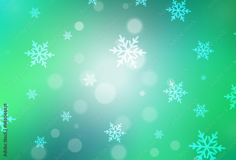 Light Green vector pattern in Christmas style.