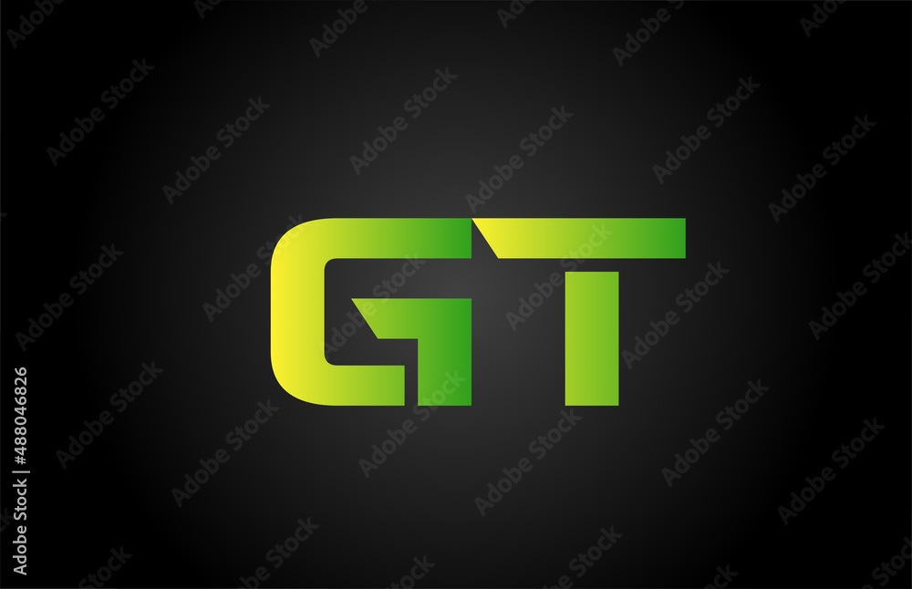 green GT alphabet letter icon logo design. Creative letter combination for company or business green GT alphabet letter icon logo design. Creative letter combination for company or business
