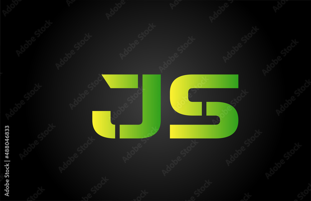 green JS alphabet letter icon logo design. Creative letter combination for company or business green JS alphabet letter icon logo design. Creative letter combination for company or business