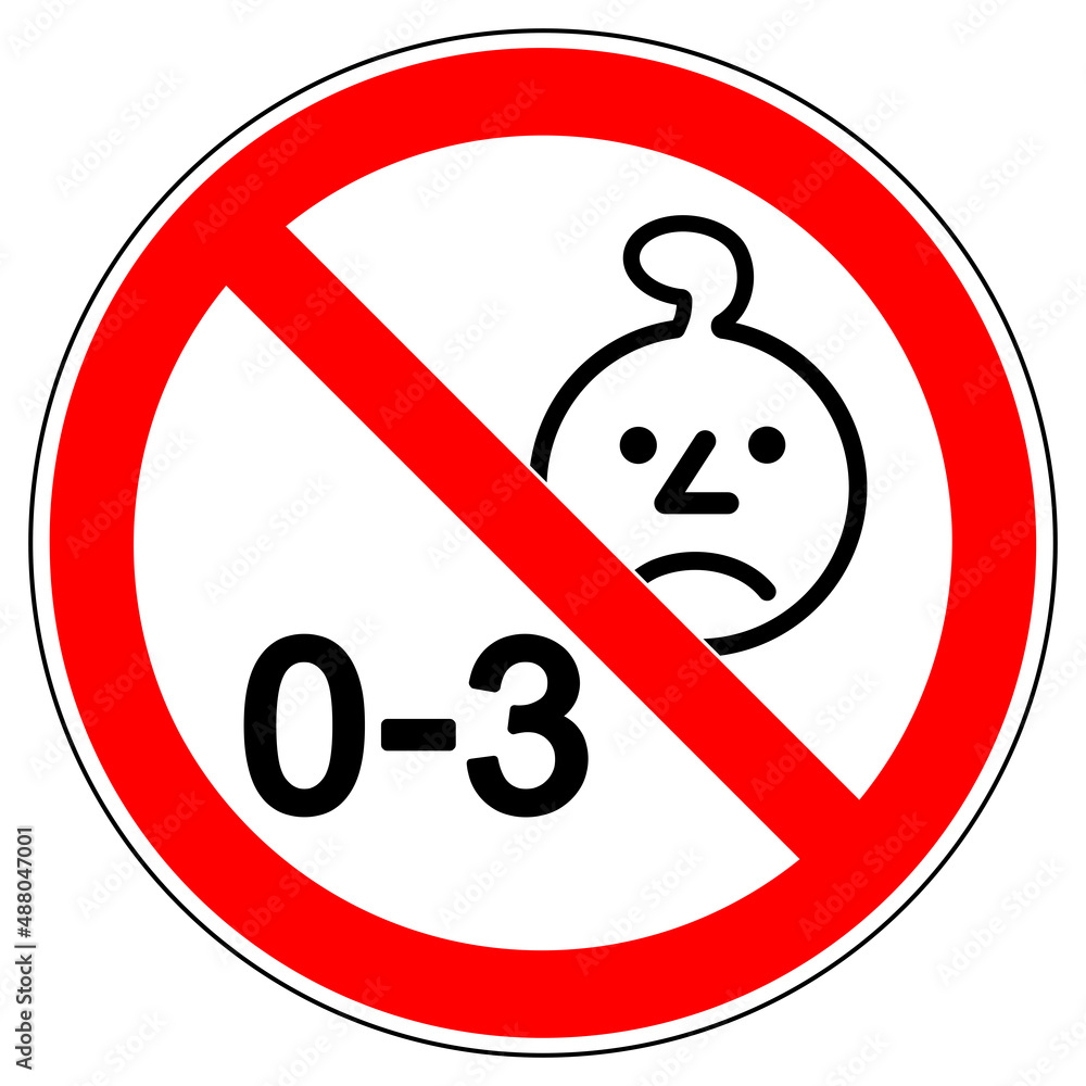 Kind 5 Jahre Hört Nicht vsrr75 VectorSignRoundRed vsrr - Nicht für Kinder unter drei Jahren