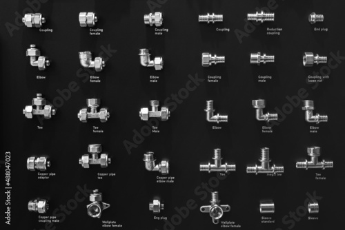 Plumbing fixtures and piping parts, brass connector water valve for pipe