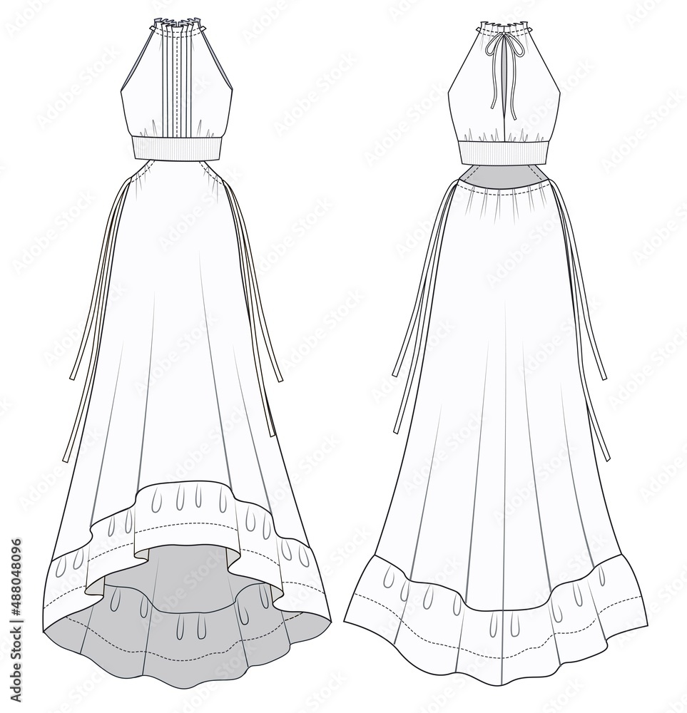 Dress Design Drawing Pic - Drawing Skill-saigonsouth.com.vn