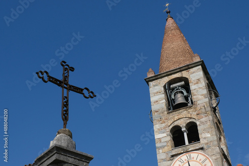 La chiesa di Santa Maria della Purificazione a Comano, Canton Ticino, Svizzera. photo