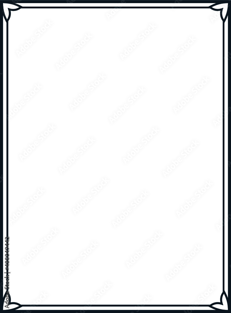Vector border frame. Background or book page. Simple rectangular billboard, plaque, signboard or label Vector border frame. Background or book page. Simple rectangular billboard, plaque, signboard or label