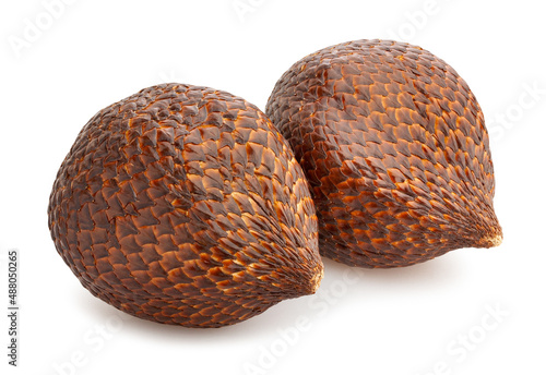 salak snake fruit path isolated on white photo