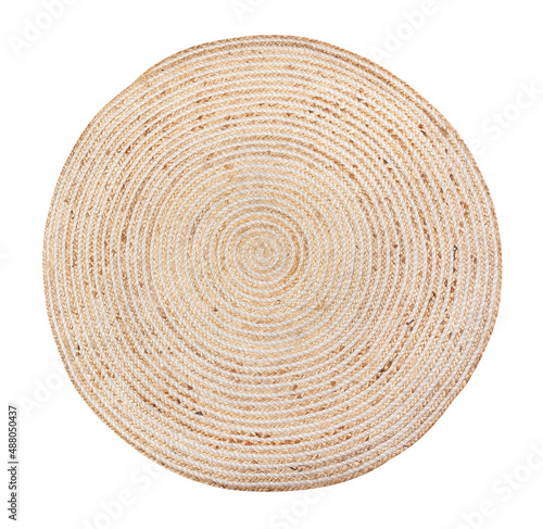round rug path isolated on white photo
