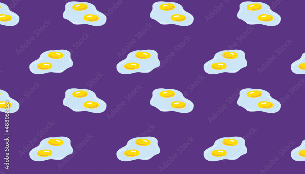 Vector illustration a pattern with fried eggs Vector illustration a pattern with fried eggs