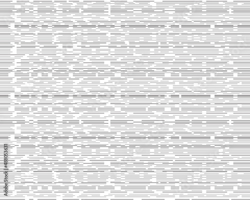 Black dashed lines on a white background, seamless pattern 