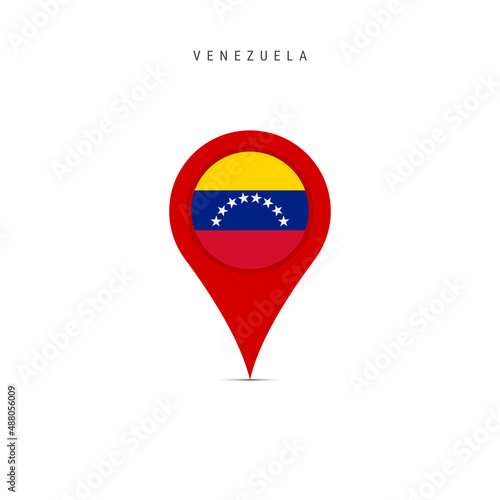 Teardrop map marker with flag of Venezuela. Venezuelan flag inserted in the location map pin. Flat vector illustration isolated on white background. Free Download Teardrop map marker with flag of Venezuela. Venezuelan flag inserted in the location map pin. Flat vector illustration isolated on white background. - GFXLoad