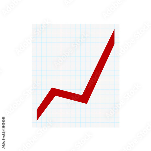 data chart red Chart Increasing trend line vector emoji symbol