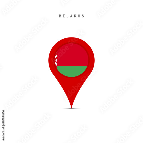 Teardrop map marker with flag of Belarus. Belorussian flag inserted in the location map pin. Flat vector illustration isolated on white background. Free Download Teardrop map marker with flag of Belarus. Belorussian flag inserted in the location map pin. Flat vector illustration isolated on white background. - GFXLoad