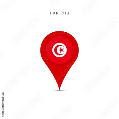 Teardrop map marker with flag of Tunisia. Tunisian flag inserted in the location map pin. Flat vector illustration isolated on white background. Free Download Teardrop map marker with flag of Tunisia. Tunisian flag inserted in the location map pin. Flat vector illustration isolated on white background. - GFXLoad