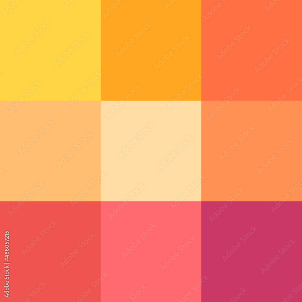 Summer fruits color swatches and squares repeating pattern Summer fruits color swatches and squares repeating pattern