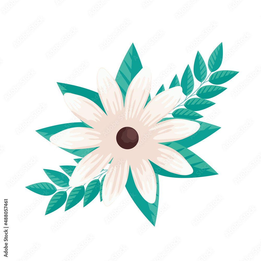 Obraz premium flower with leaves