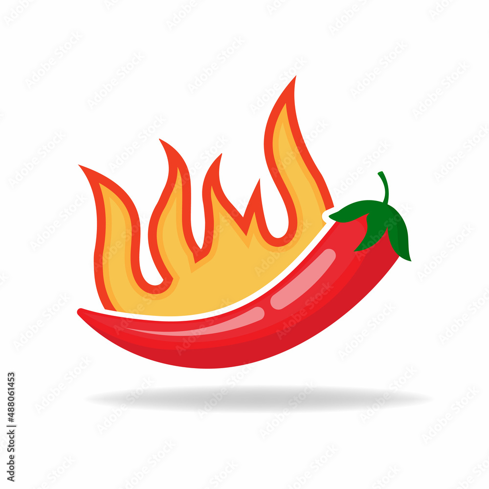 hot chili pepper. Vector emblems of jalapenos or chili peppers. Chili peppers