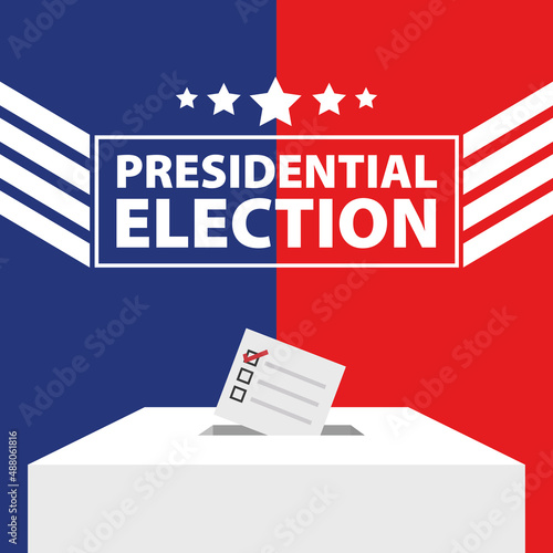 Election day card Flag of United States Vector