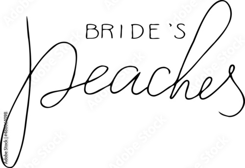 Bride's Peaches. Funny bachelorette party t-shirt designs.