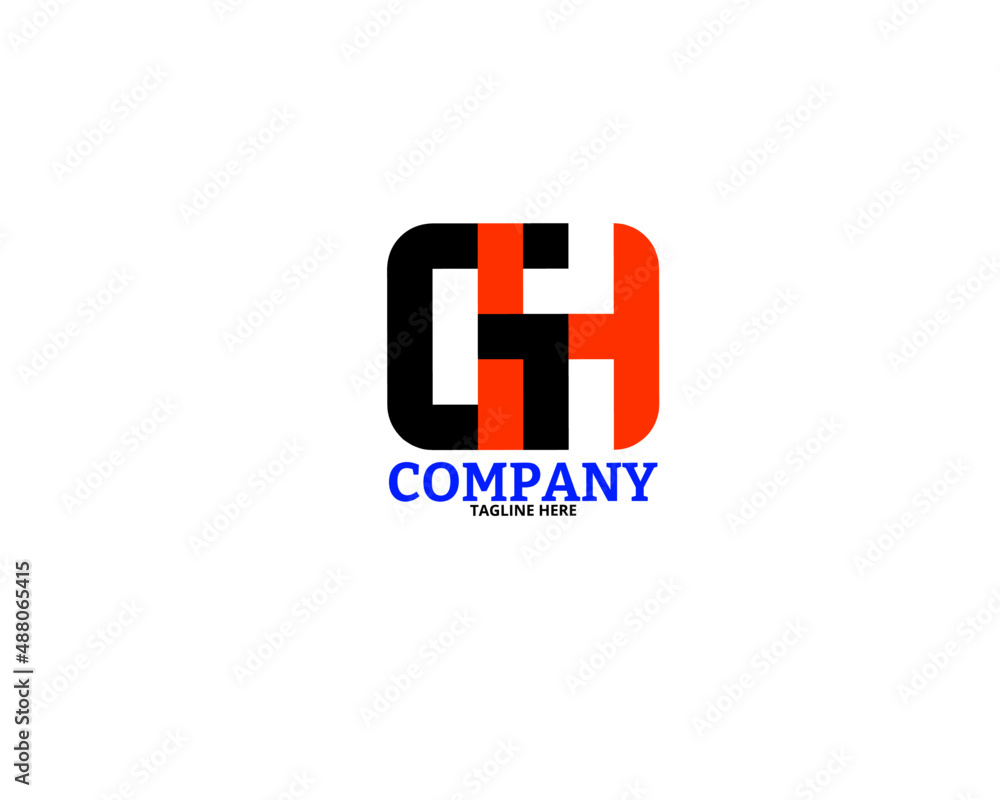Obraz premium gh hg g h initial letter abstract logo design