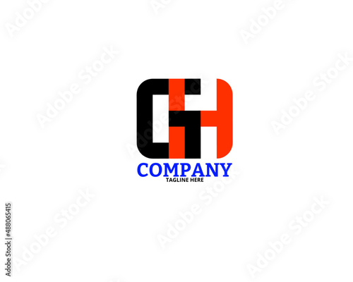 gh hg g h initial letter abstract logo design