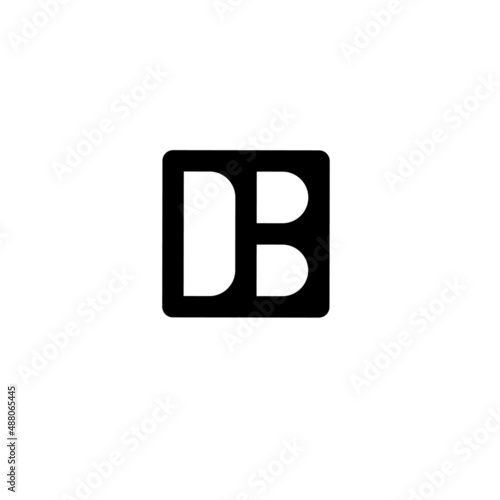 db bd b d initial letter logo
