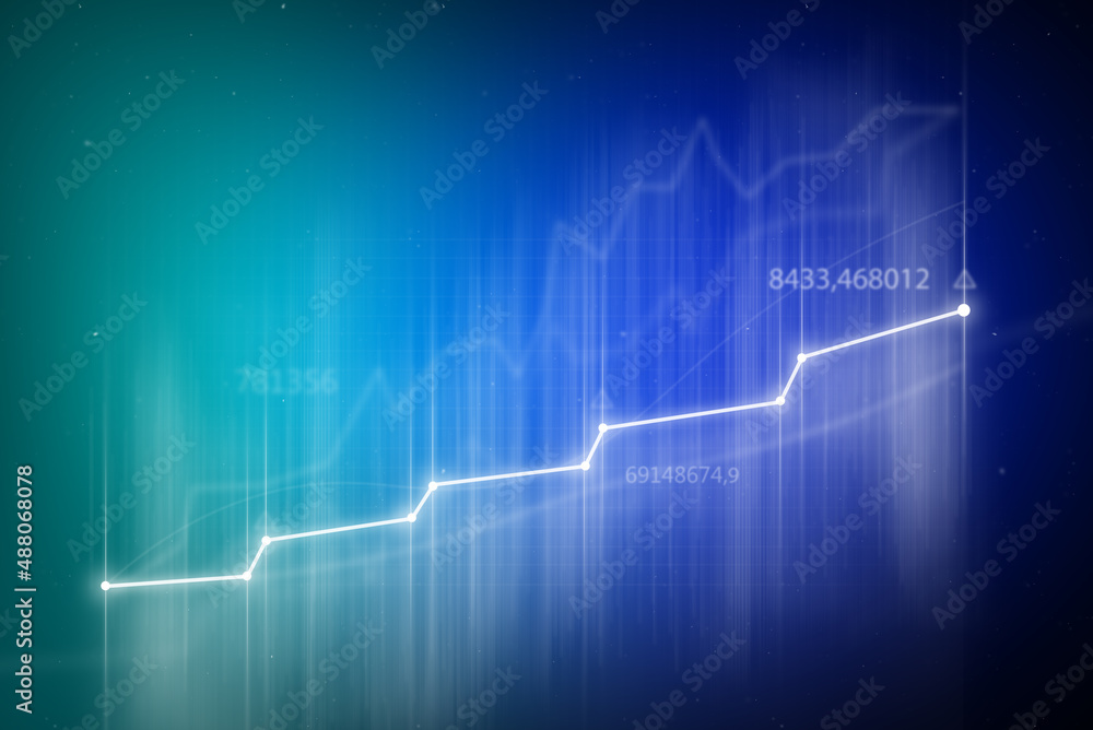rising inflation graph, futuristic business diagram. the concept of bearish sentiment and negative market expectations rising inflation graph, futuristic business diagram. the concept of bearish sentiment and negative market expectations