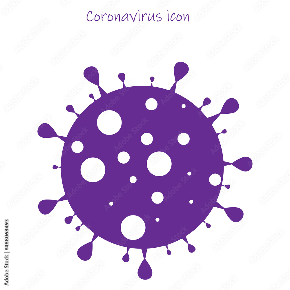 Coronavirus virus vector isolated on white. Bacteria Icon. Flat coronavirus bacteria icon for sign and symbol. Virus cells vector. Coronavirus bacteria COVID-2019. Dangerous cell from China, vector Coronavirus virus vector isolated on white. Bacteria Icon. Flat coronavirus bacteria icon for sign and symbol. Virus cells vector. Coronavirus bacteria COVID-2019. Dangerous cell from China, vector