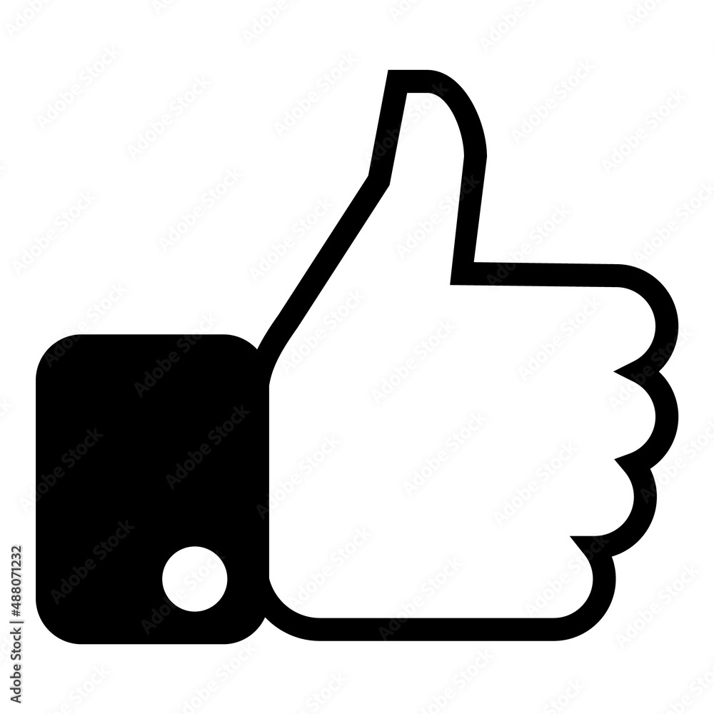 Like Sign Flat Icon Isolated On White Background Like Sign Flat Icon Isolated On White Background