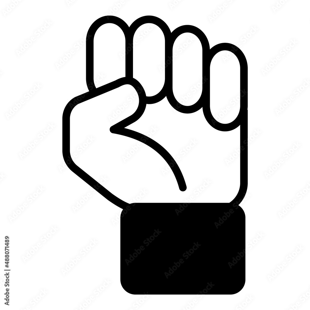 Fist Sign Flat Icon Isolated On White Background Fist Sign Flat Icon Isolated On White Background