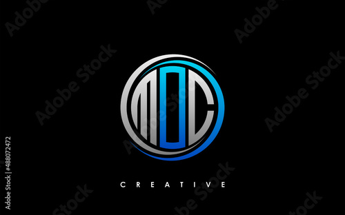 MOC Letter Initial Logo Design Template Vector Illustration