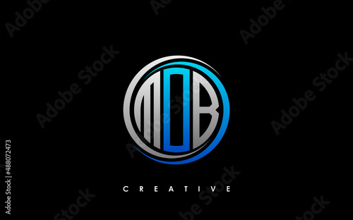 MOB Letter Initial Logo Design Template Vector Illustration