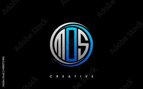 MOS Letter Initial Logo Design Template Vector Illustration