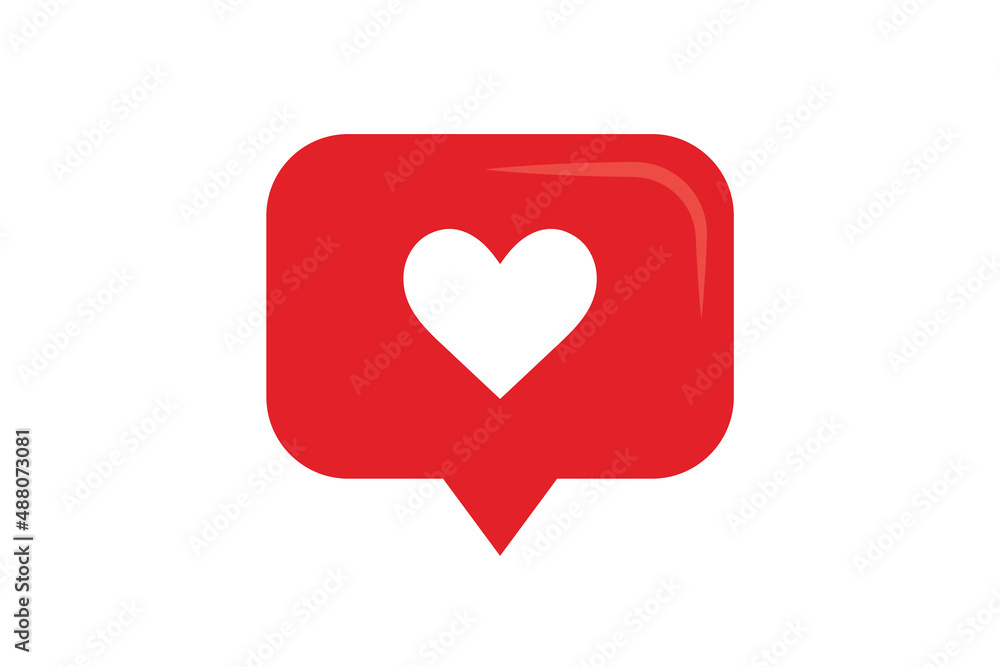 like icon notification. Heart for social network like icon notification. Heart for social network
