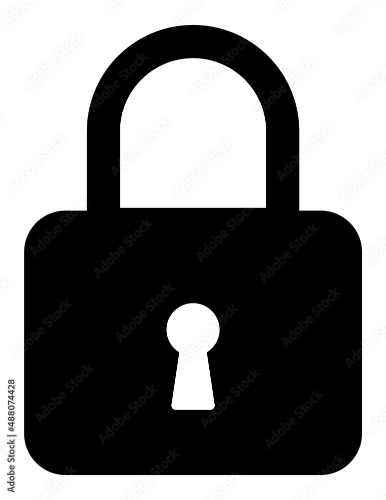 Lock Flat Icon Isolated On White Background Lock Flat Icon Isolated On White Background