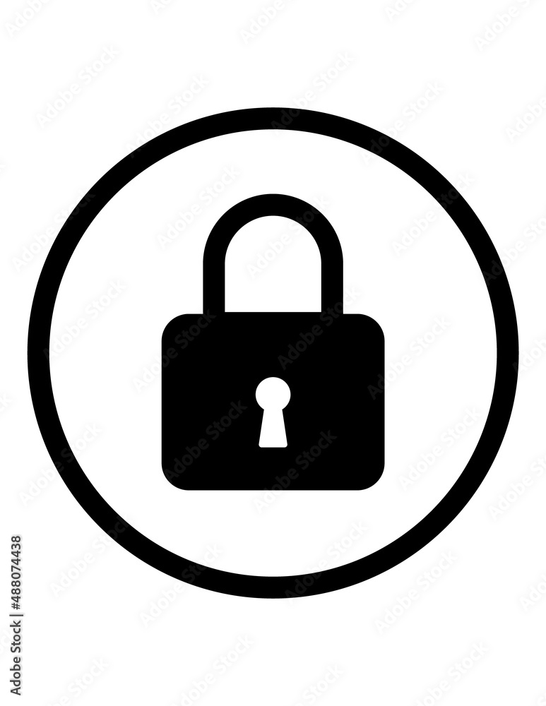 Lock Flat Icon Isolated On White Background Lock Flat Icon Isolated On White Background