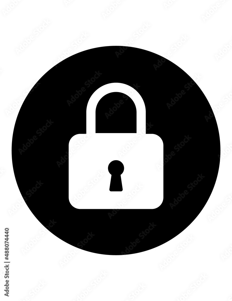 Lock Flat Icon Isolated On White Background Lock Flat Icon Isolated On White Background
