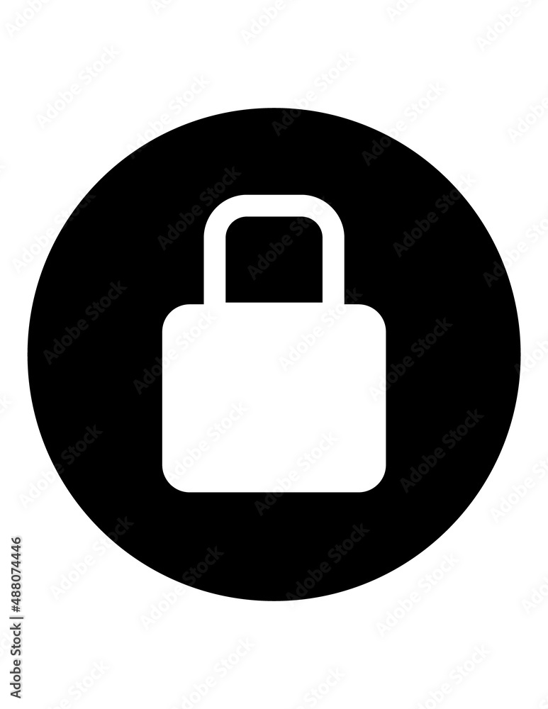 Lock Flat Icon Isolated On White Background Lock Flat Icon Isolated On White Background