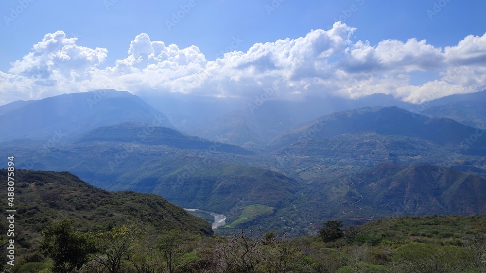 Chicamocha canyon with clouds