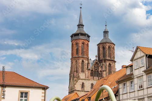 The market church (St. Johannis) in the old town of Göttingen in Lower Saxony is a three-nave Gothic hall church from the 14th century.