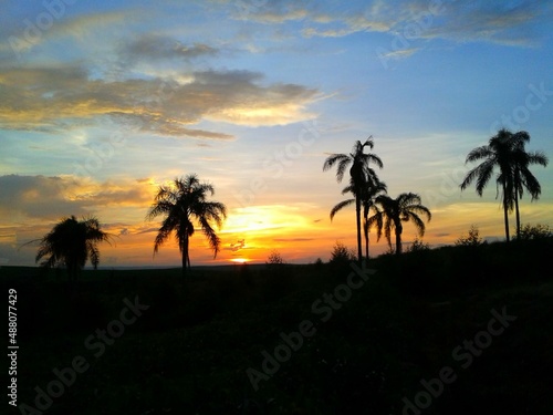 sunset on the beach