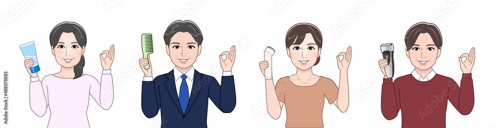 若い人4人 若い人4人