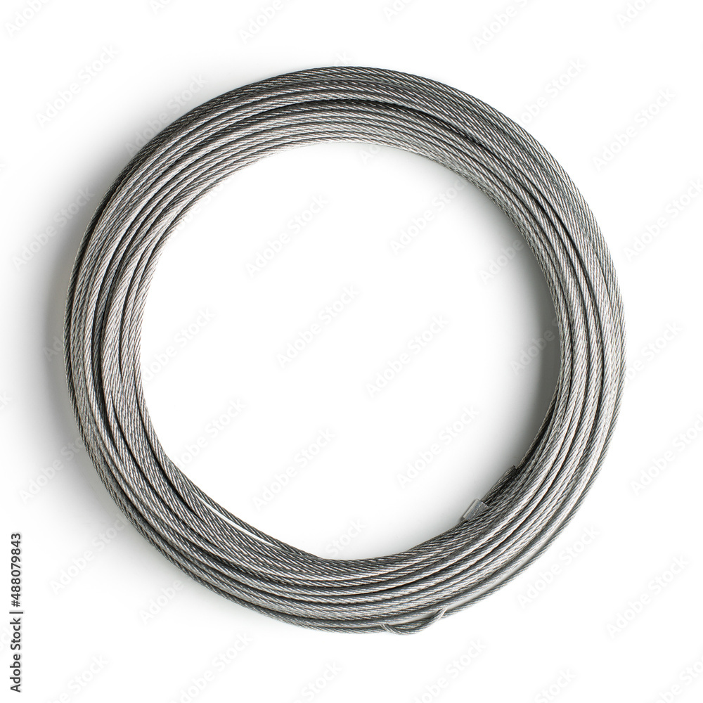 wire rope isolated on white background. object picture for graphic designer
