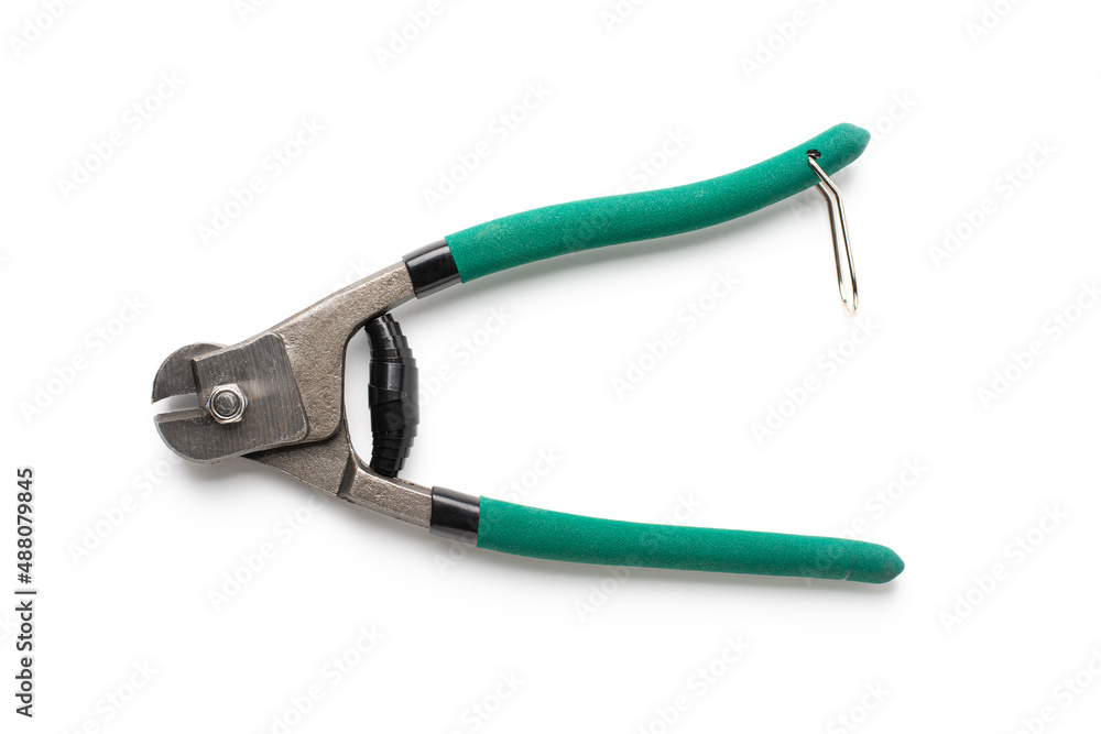 Wire rope cutters isolated on white background. object picture for graphic designer Wire rope cutters isolated on white background. object picture for graphic designer