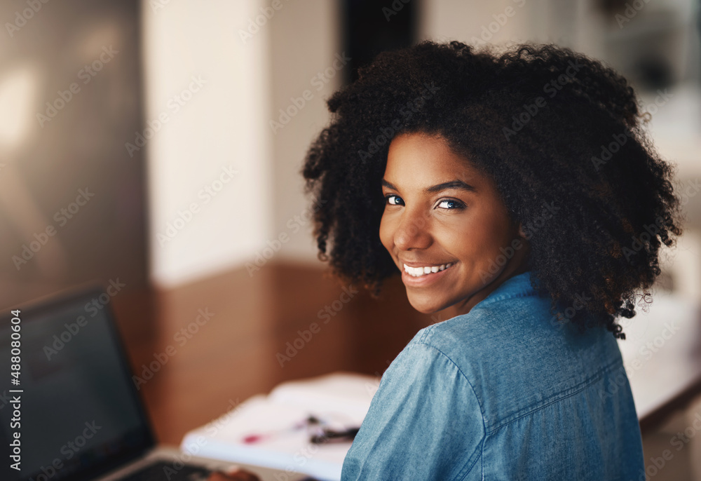 Lets make a success of this day. Portrait of an attractive young woman working from home. Lets make a success of this day. Portrait of an attractive young woman working from home.